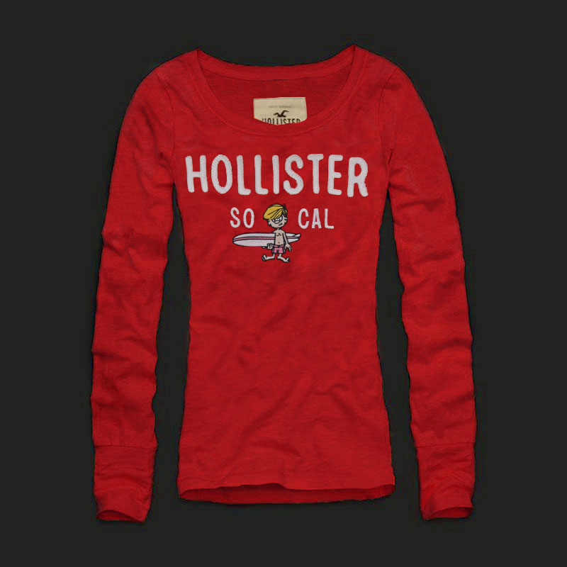 Hollister Mujeres De Cuello Redondo Largo Remera HCO4768